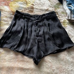 Silky flowy high waisted shorts